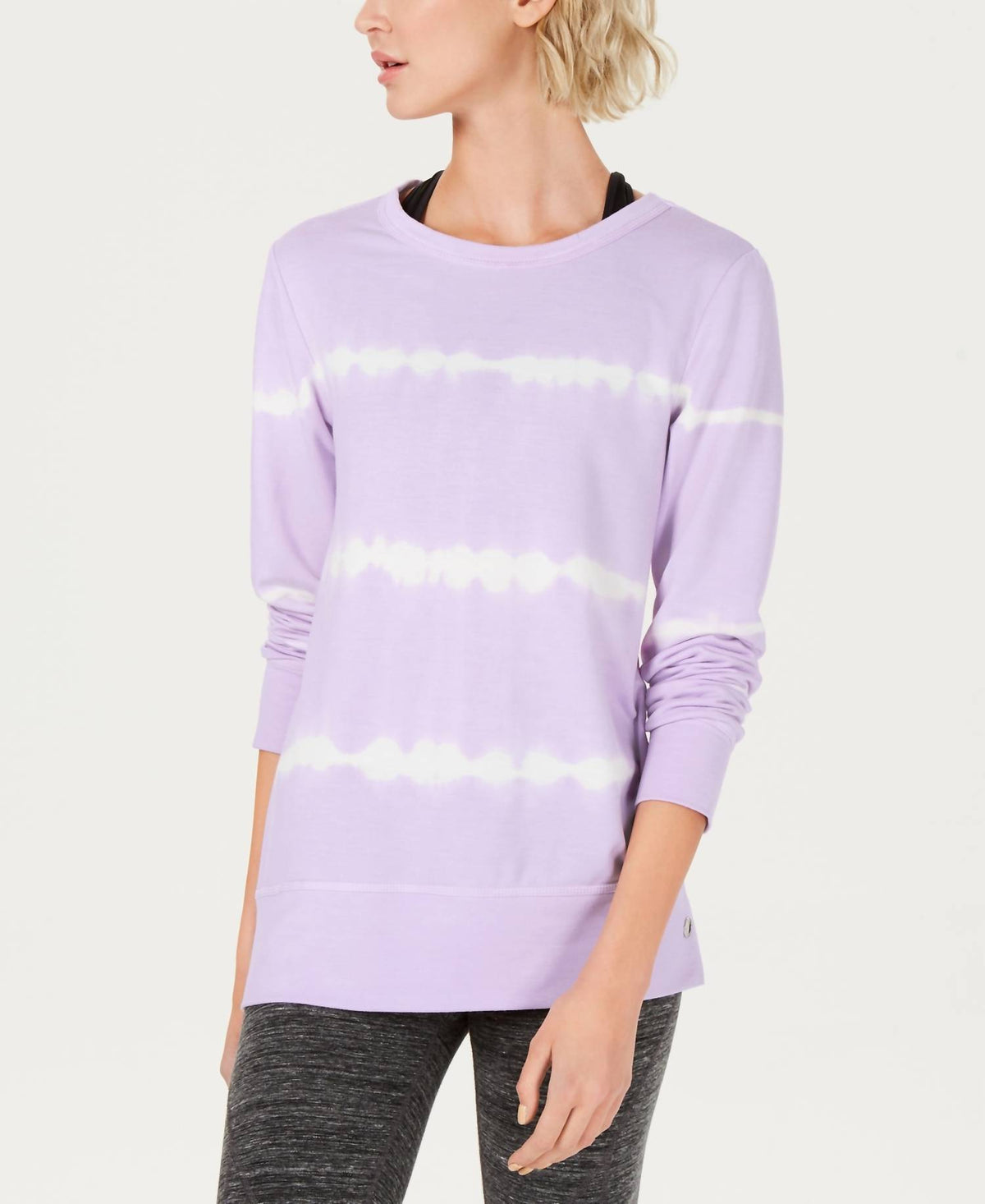 Activewear Tie Dye Lattice Back Top