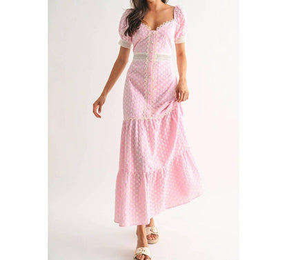 Lace Trimmed Maxi Dress