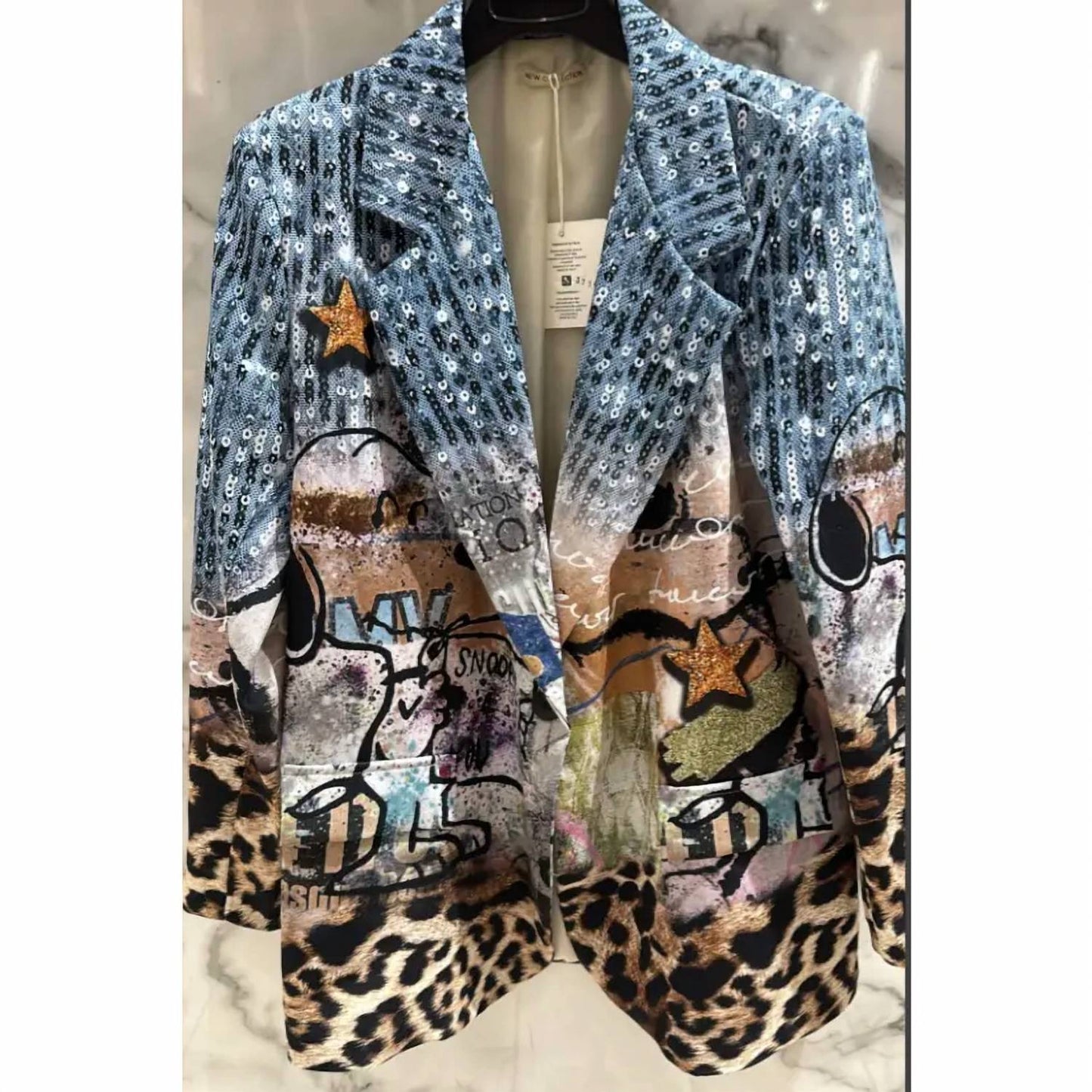 Women's Italian Snoopy Print Blazer
