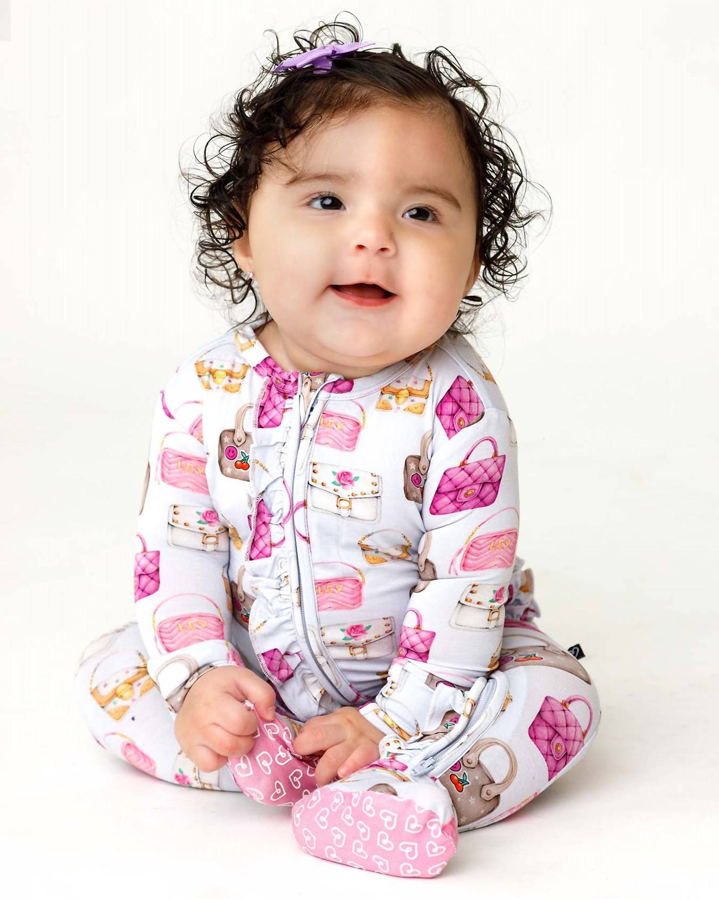 Jules Ruffled Zippered Footies