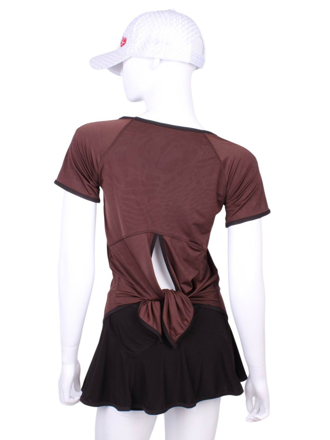 Love Love Tennis - Women's Tie Back Short Sleeve Tee - Rack Hunt -