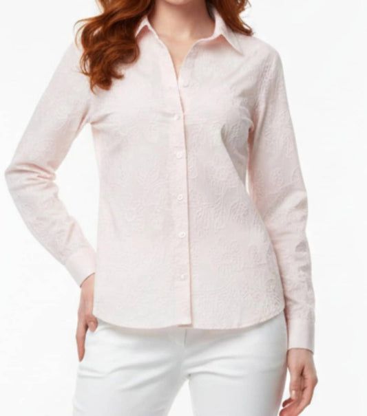 Floral Embroidered Button-down Shirt