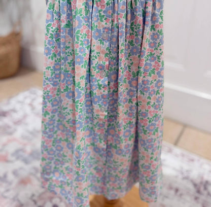 Girls Happy Daisy Smocked Bishop Dress