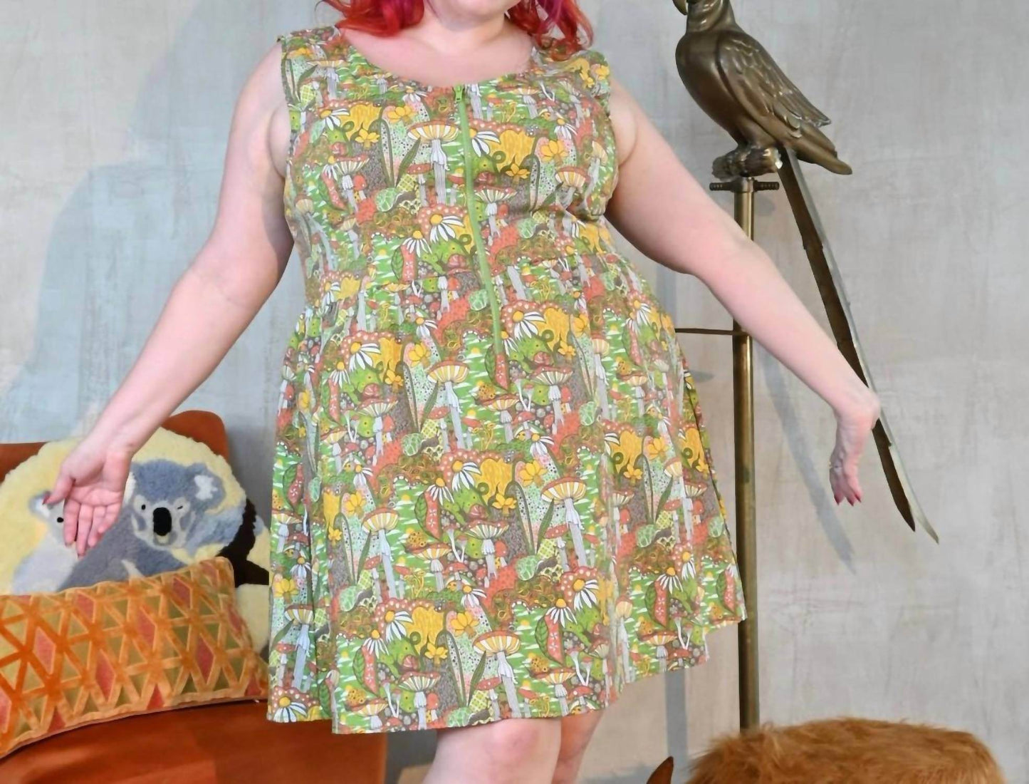 Blue Platypus - Magic Mushrooms Zip-front Dress - Rack Hunt