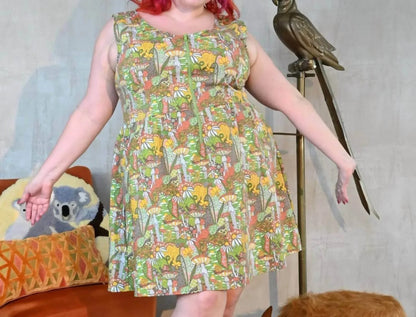 Blue Platypus - Magic Mushrooms Zip-front Dress - Rack Hunt
