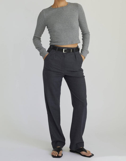 Women's Cropped Fitted Long Sleeve Top