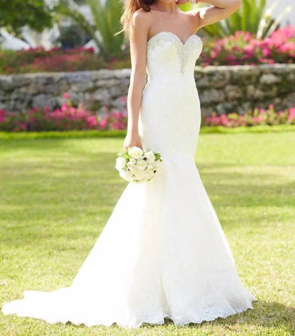 Allure Bridals - Swarovski Crystal Embellished Fit and Flare Gown - Rack Hunt