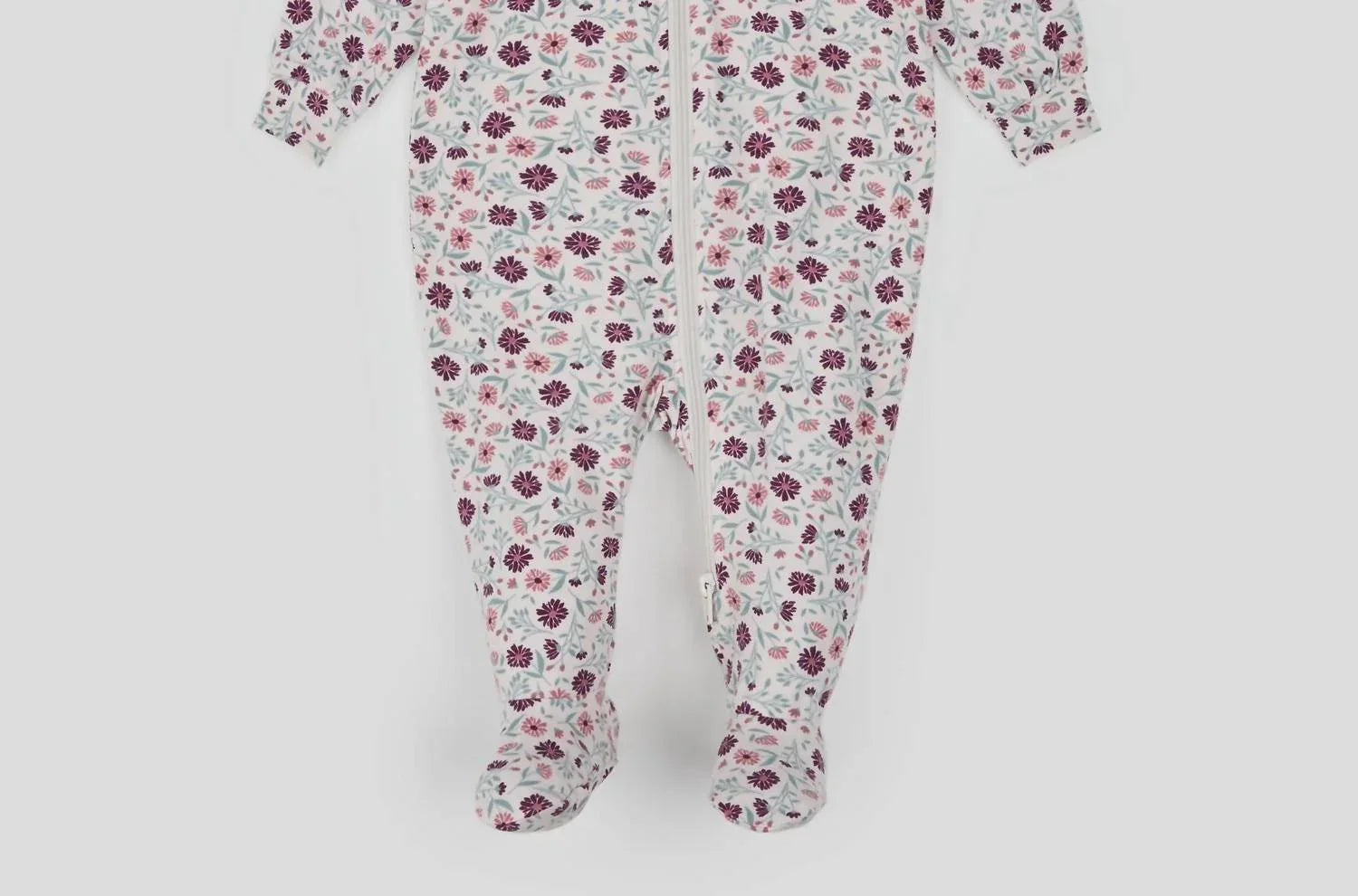 Petit Lem - Girl's Floral Long Sleeve Footed Sleeper - Rack Hunt
