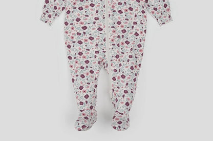 Petit Lem - Girl's Floral Long Sleeve Footed Sleeper - Rack Hunt
