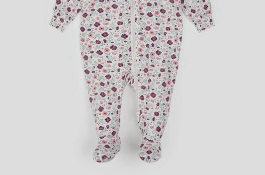 Petit Lem - Girl's Floral Long Sleeve Footed Sleeper - Rack Hunt