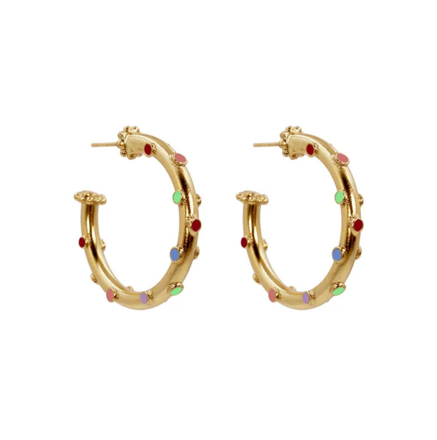 Daniela Salcedo - Women's Trufa Rainbow Hoop Earrings - Rack Hunt -