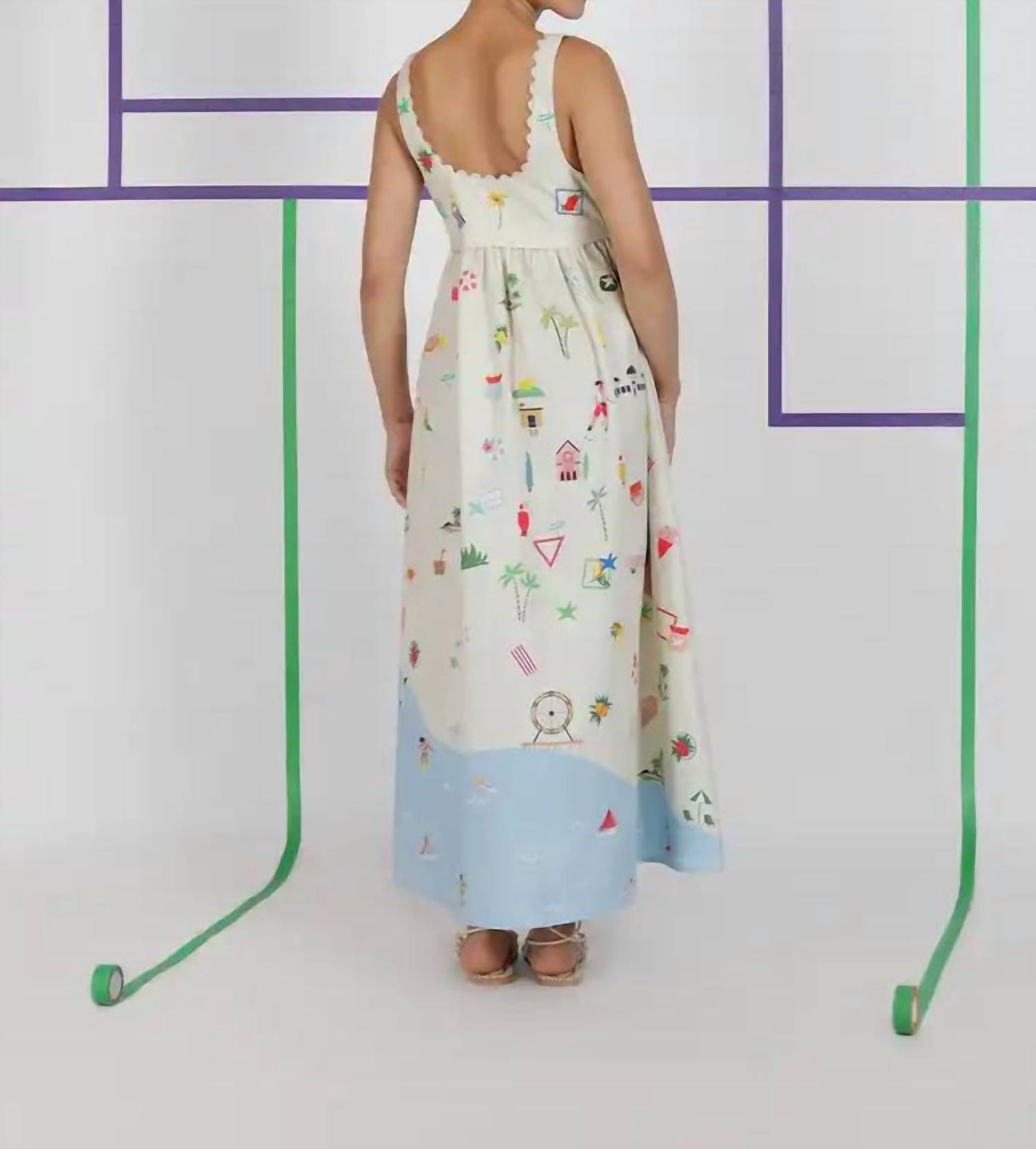 Febia Printed Midi Dress