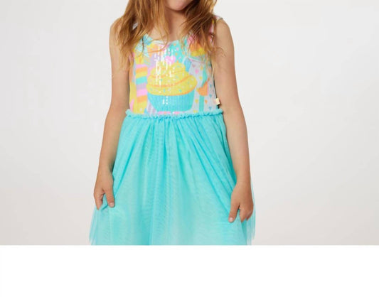 Sequin Tulle Dress With Glitter Crown
