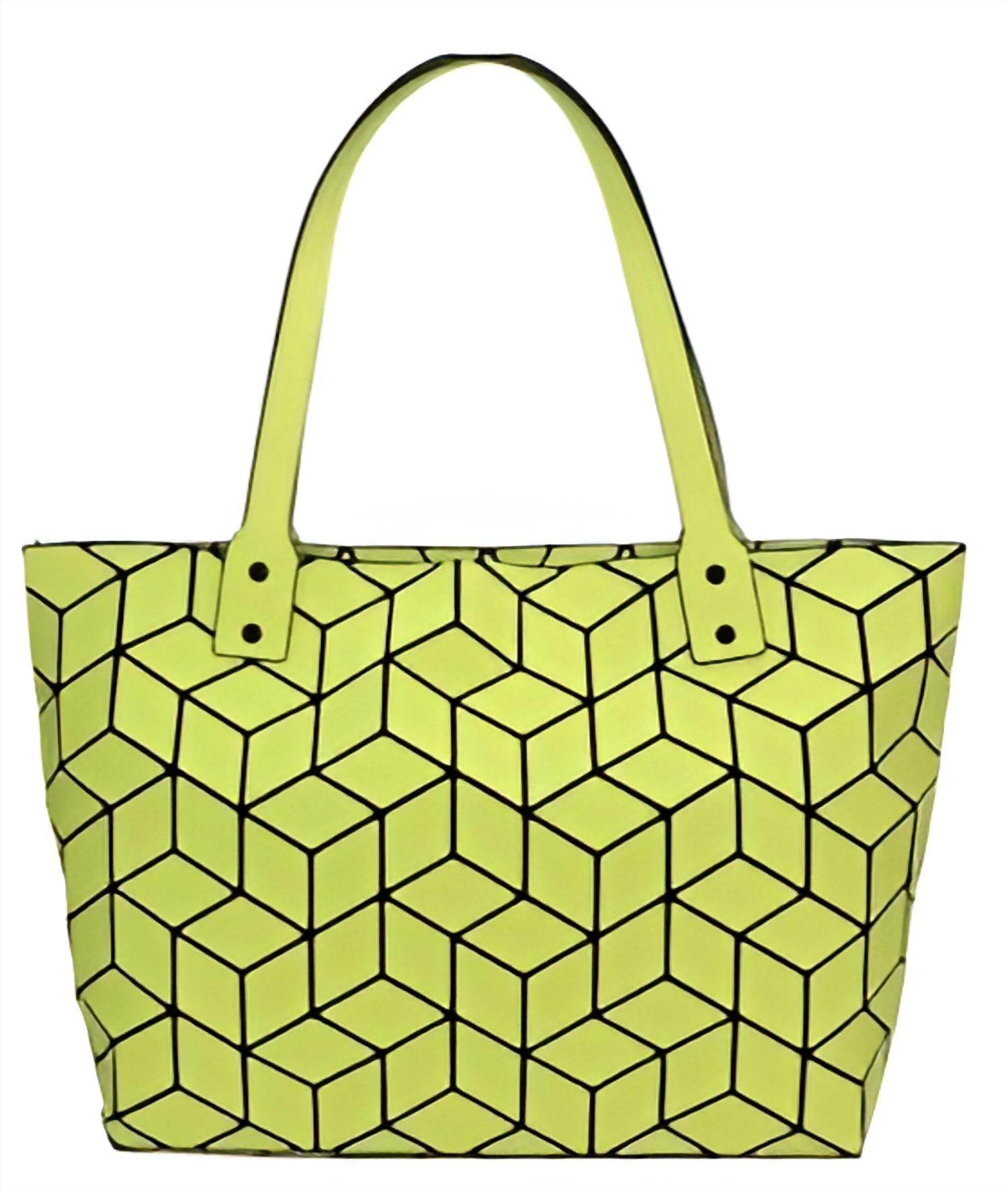 Exclusive Thredz - Women's Slanted Geo Tote Handbags - Rack Hunt