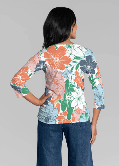 Signature 3/4 Sleeve V-neck Top