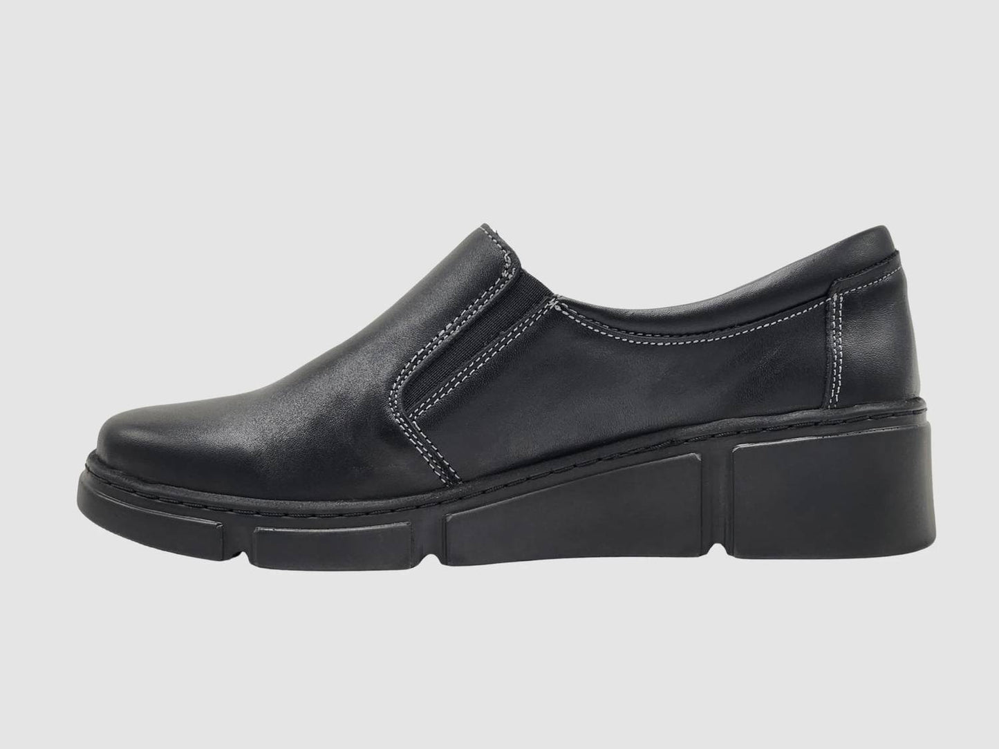 Women's Gaia Leather Zip Up Loafer Shoes
