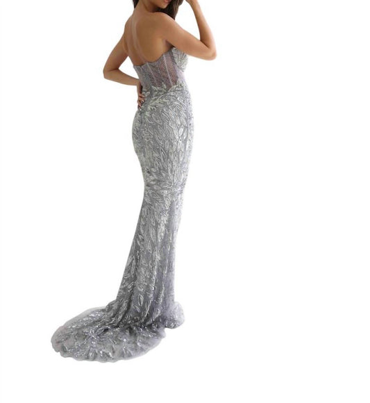 Strapless Floor-length Prom Dress