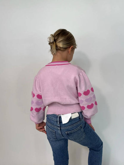 Girls Celine Heart Cardigan