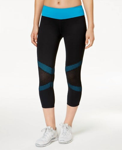 Women's Mesh Trim Cropped Leggings