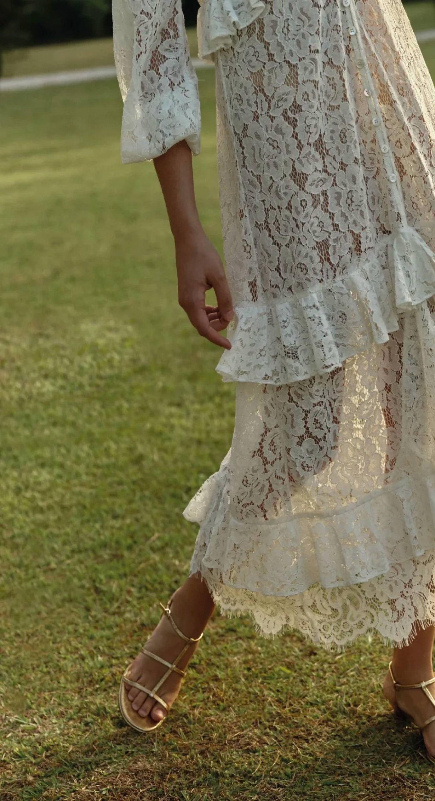 POSH LACE LONG DRESS