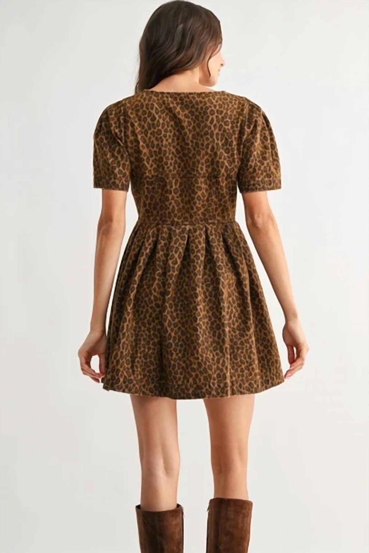 Cora Button Front Short Sleeve Mini Dress