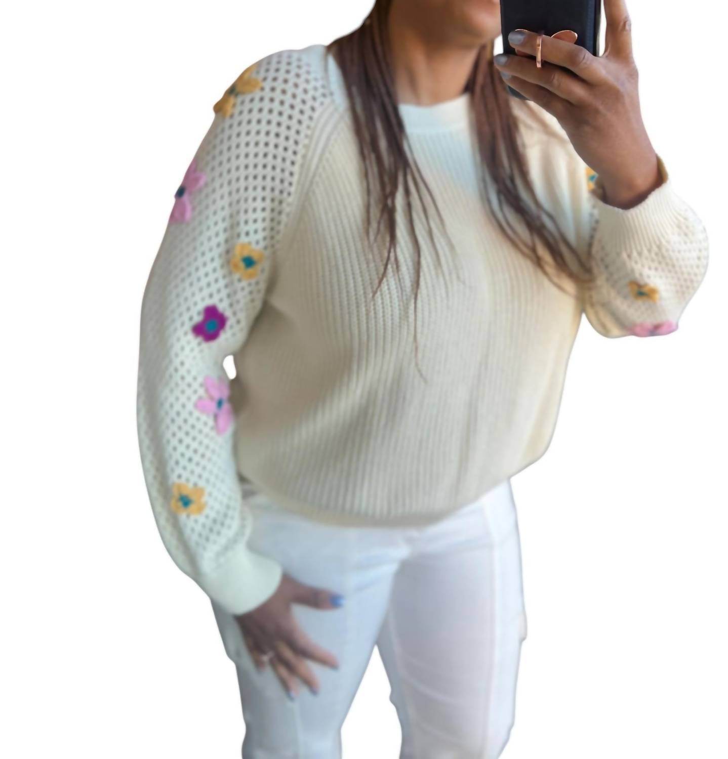 Promise - Crewneck Flowers Sweater - Rack Hunt