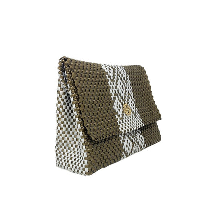 Women's Woven Long Braided Strap Crossbody Bag