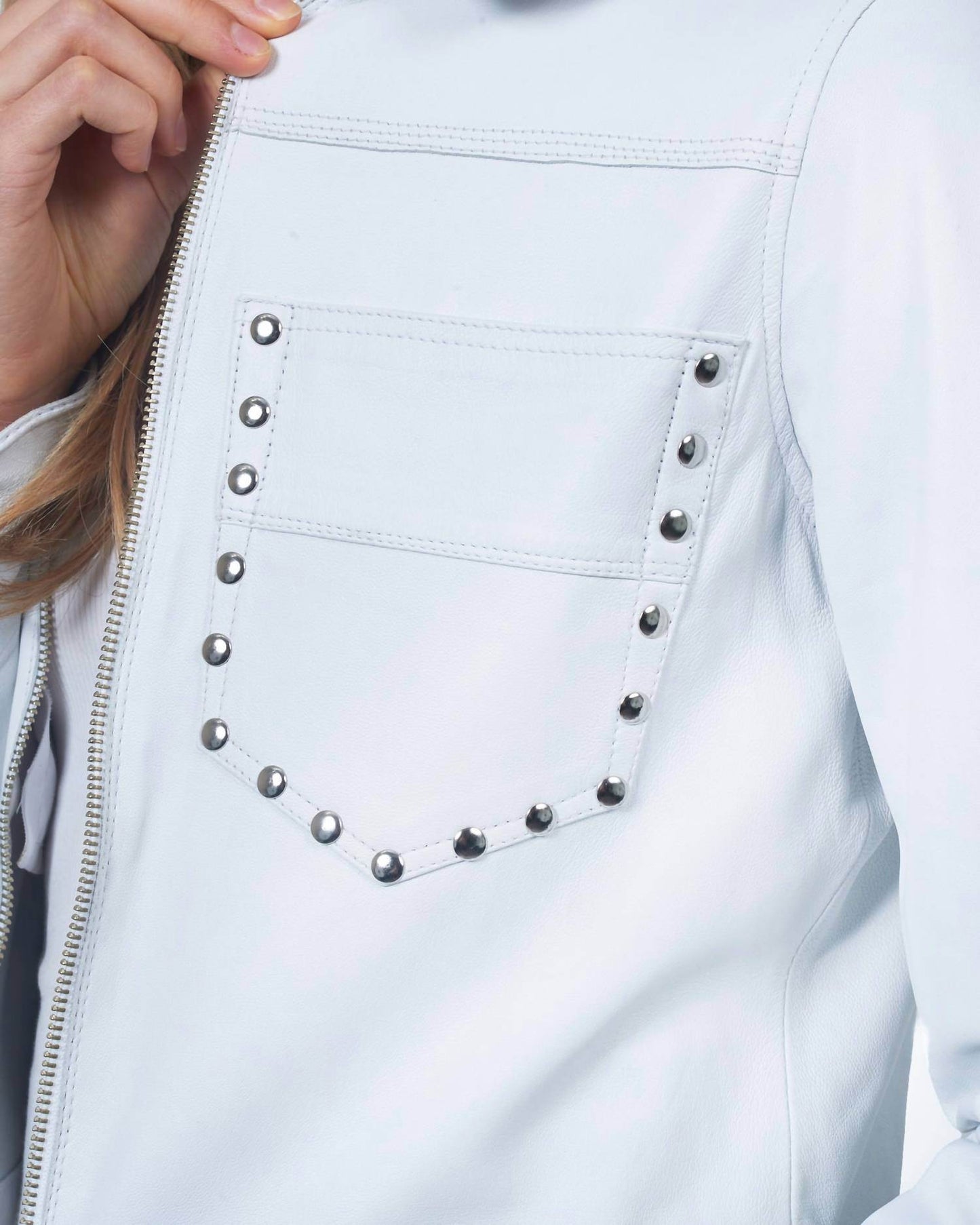 JKT NYC - Hayden Nailhead Leather Jacket - Rack Hunt