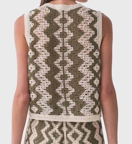 RD International - Crochet Button Vest - Rack Hunt -