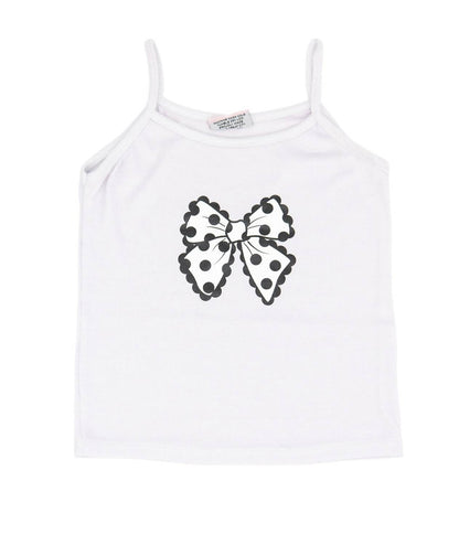 Girl's Polka Dot Bow Cami Top