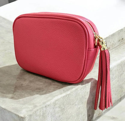 Cadenza Italy - Women's Leather Camera Style Crossbody Bag - Rack Hunt