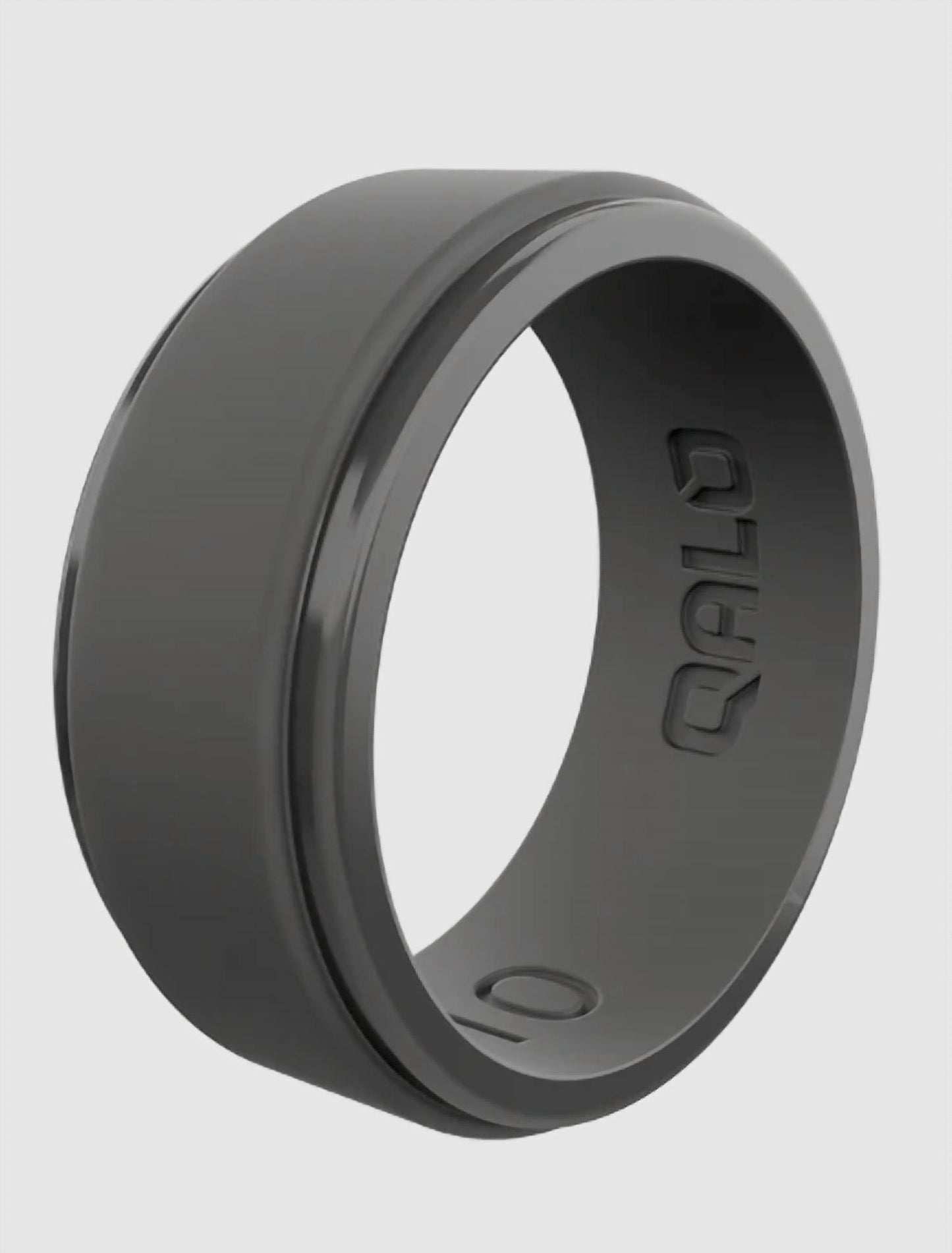 Men's Polished Step Edge Silicone Ring