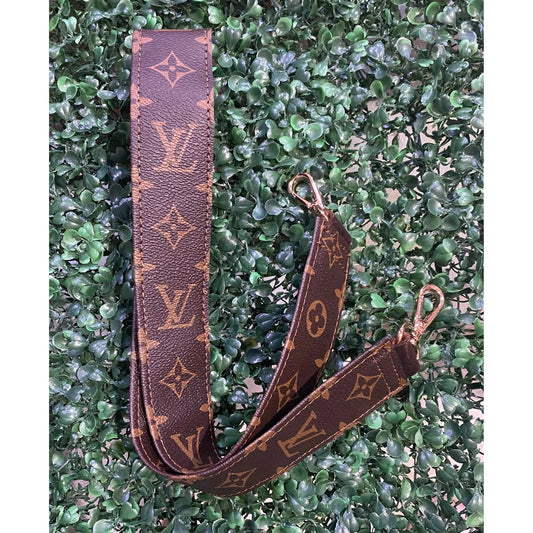 Women's Monogram Style Wide Bag Strap