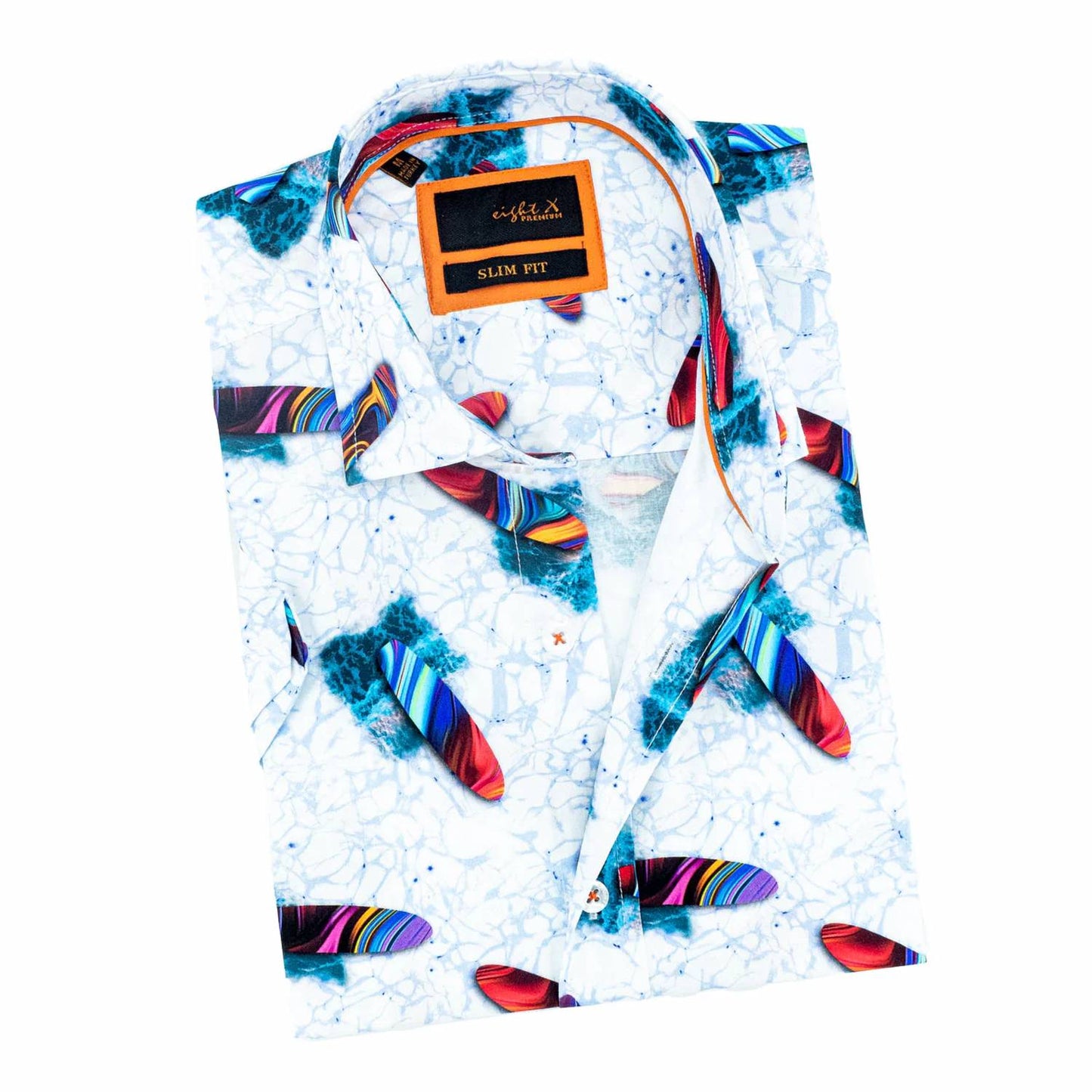 Surfing With The Alien Short Sleeve Button Down Shirt