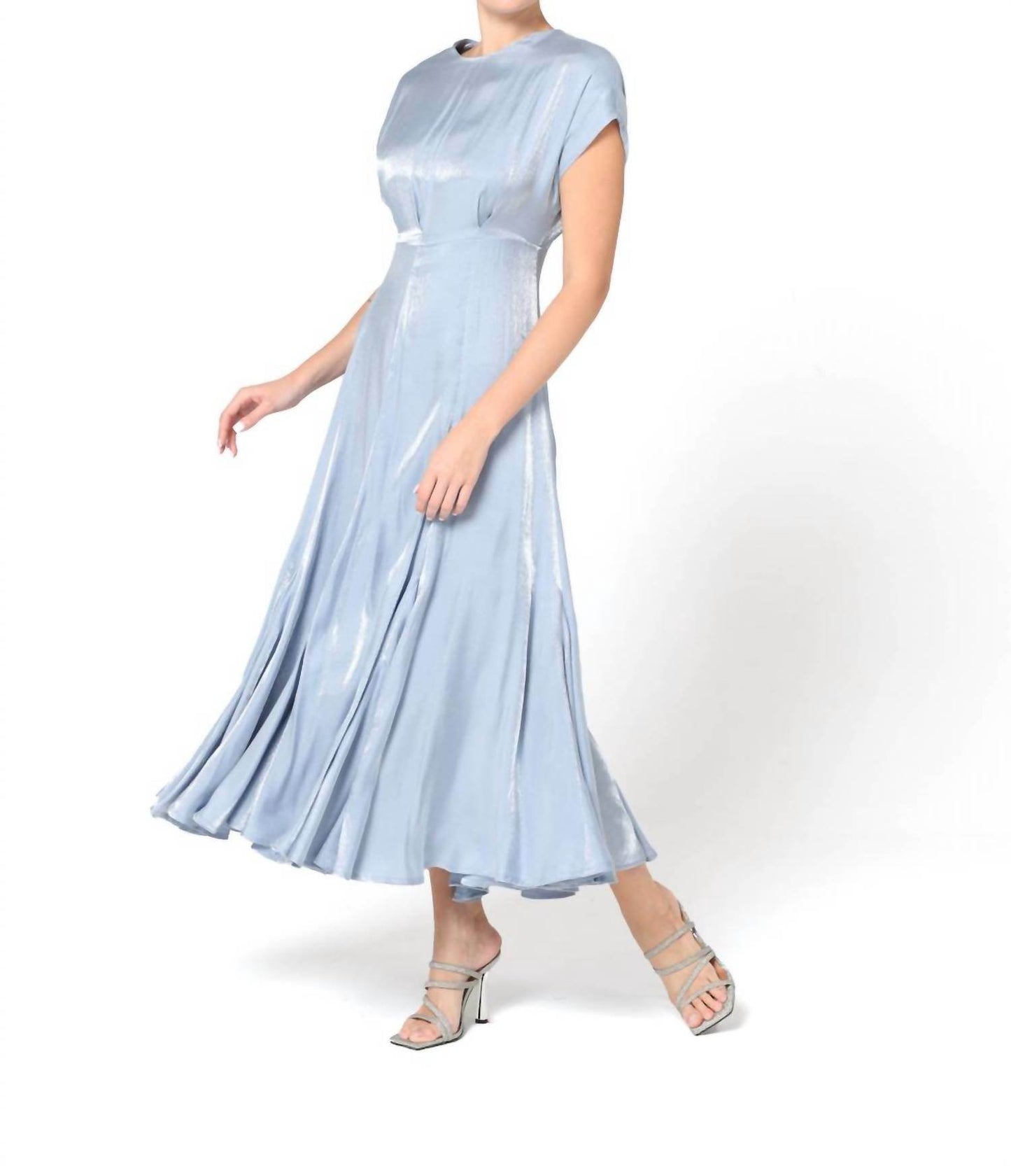 Baruni - Aimee Foiled-finish Midi Dress - Rack Hunt -