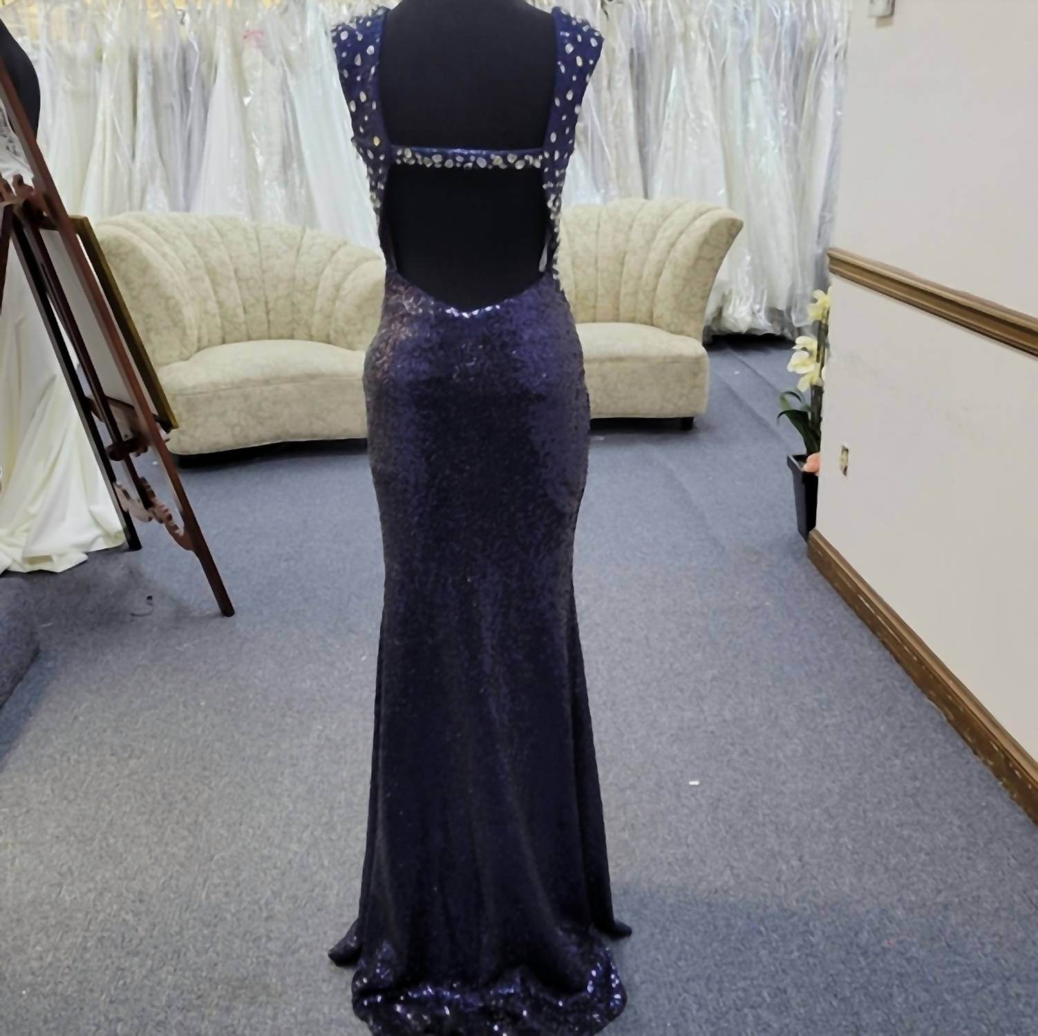 Precious Formals - Fully Sequined Fitted Evening Gown - Rack Hunt -