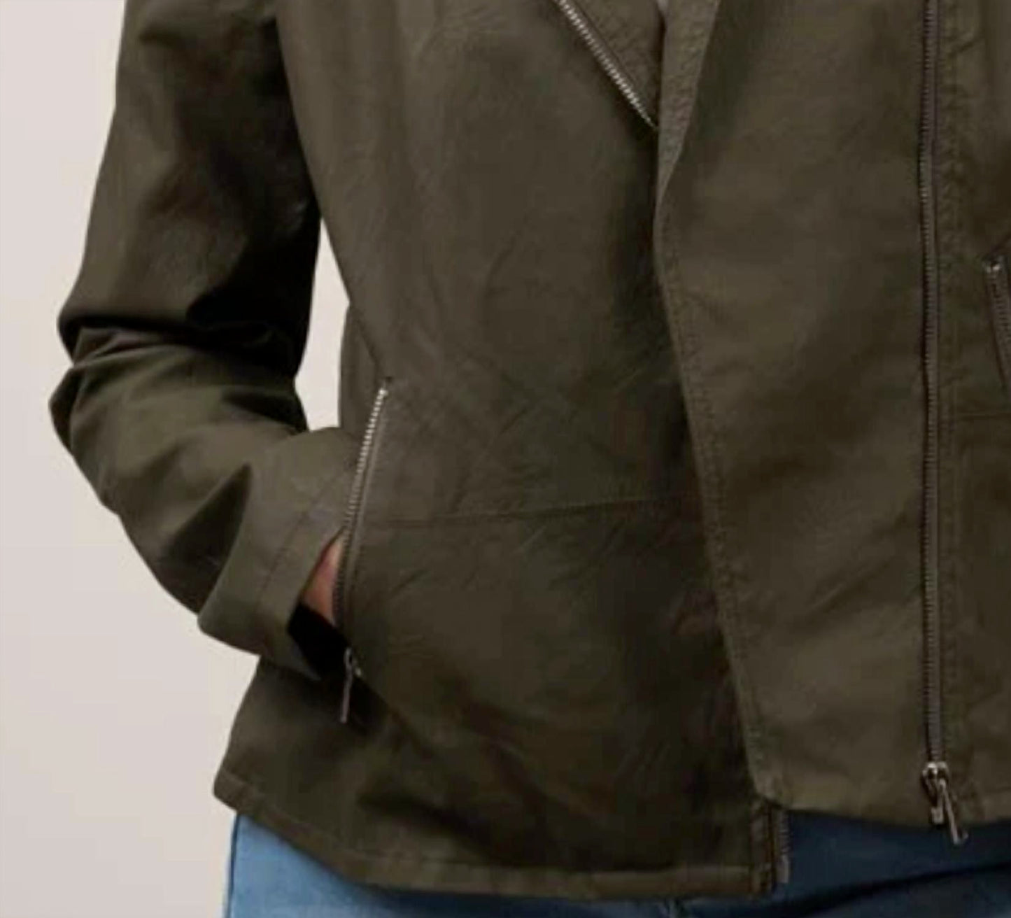 Pleather Moto Jacket - Plus