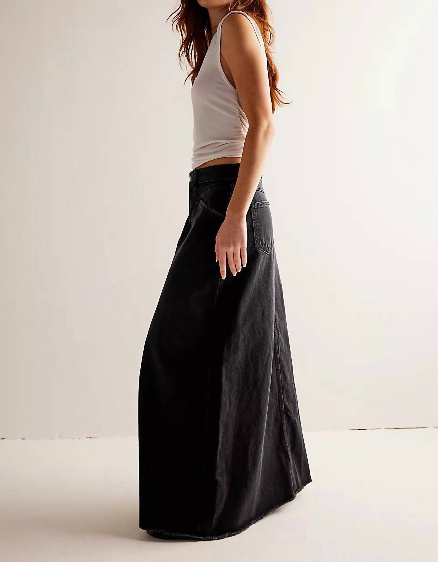 Come As You Are Denim Maxi Skirt