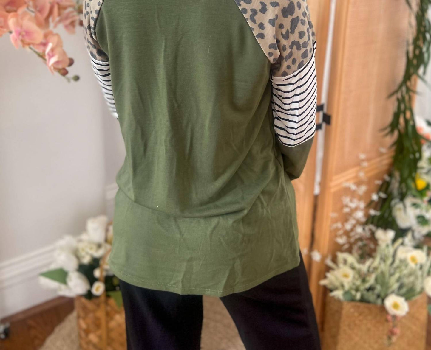 Leopard Accents Top