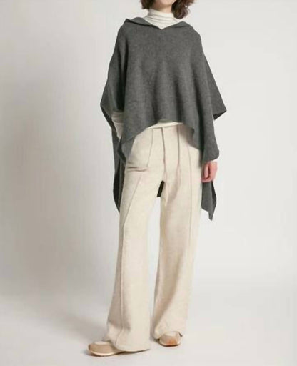 Hooded Pullover Poncho