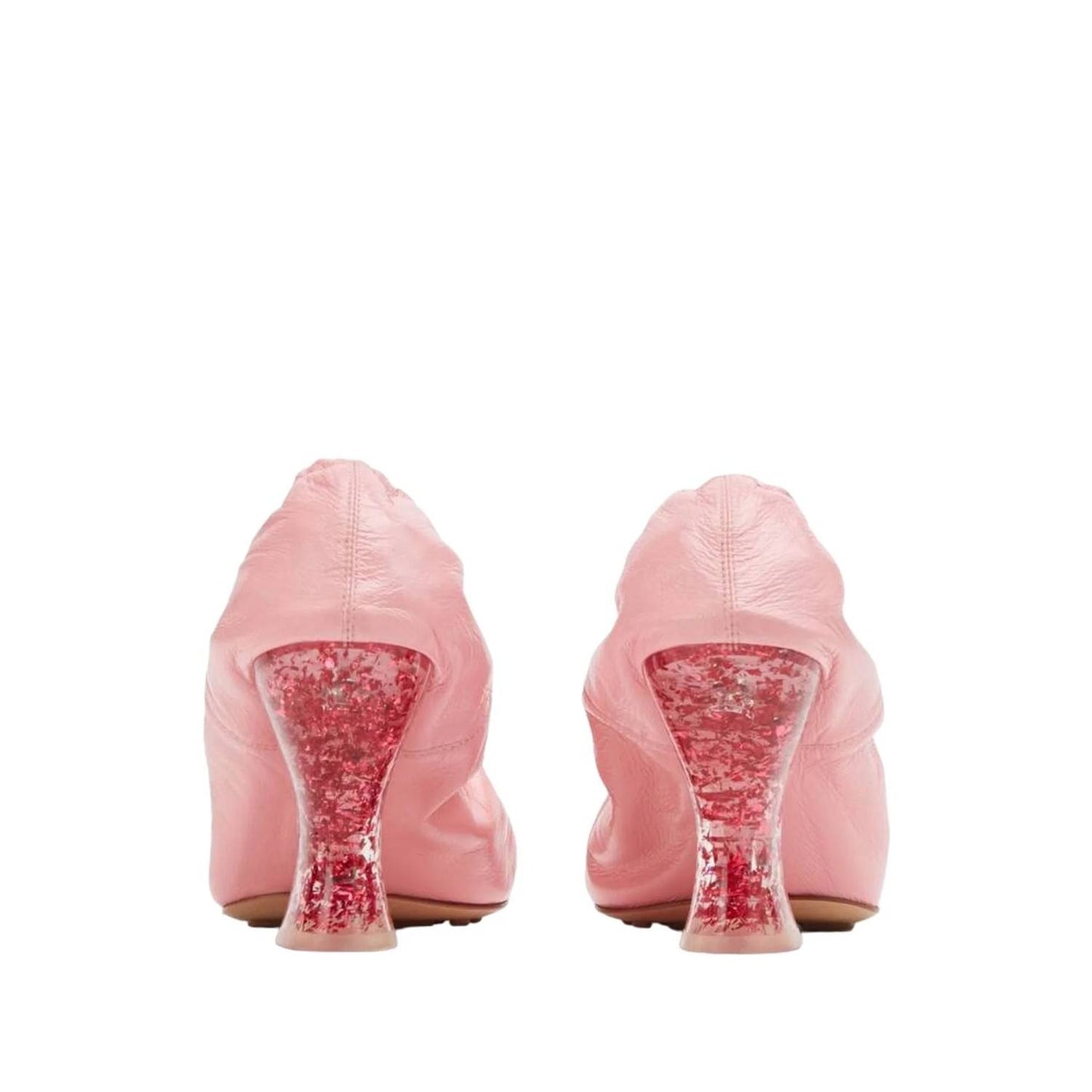 Women's Glitter Heel Almond Pumps