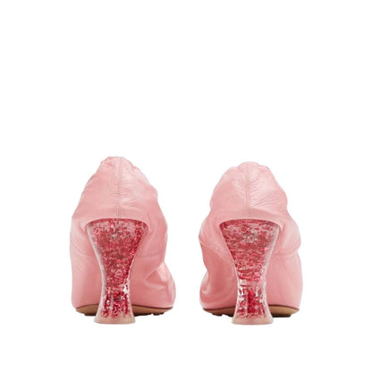 Women's Glitter Heel Almond Pumps