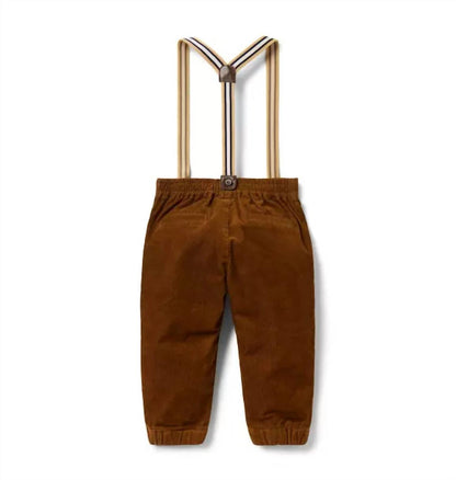 Kid's Suspender Corduroy Pant