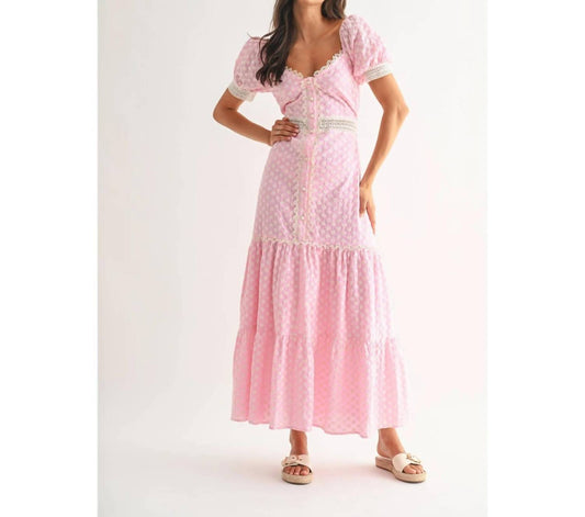 Lace Trimmed Maxi Dress
