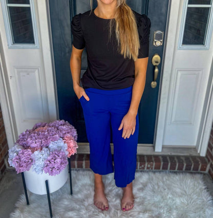 Lucy Wide Leg Stretchy Crop Pants