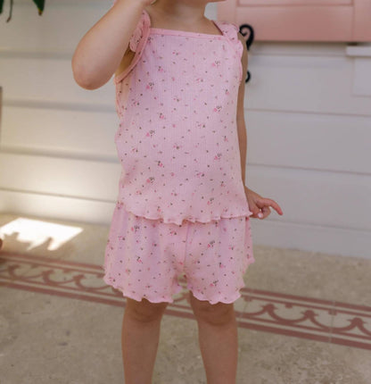 Pointelle Tank Short Set