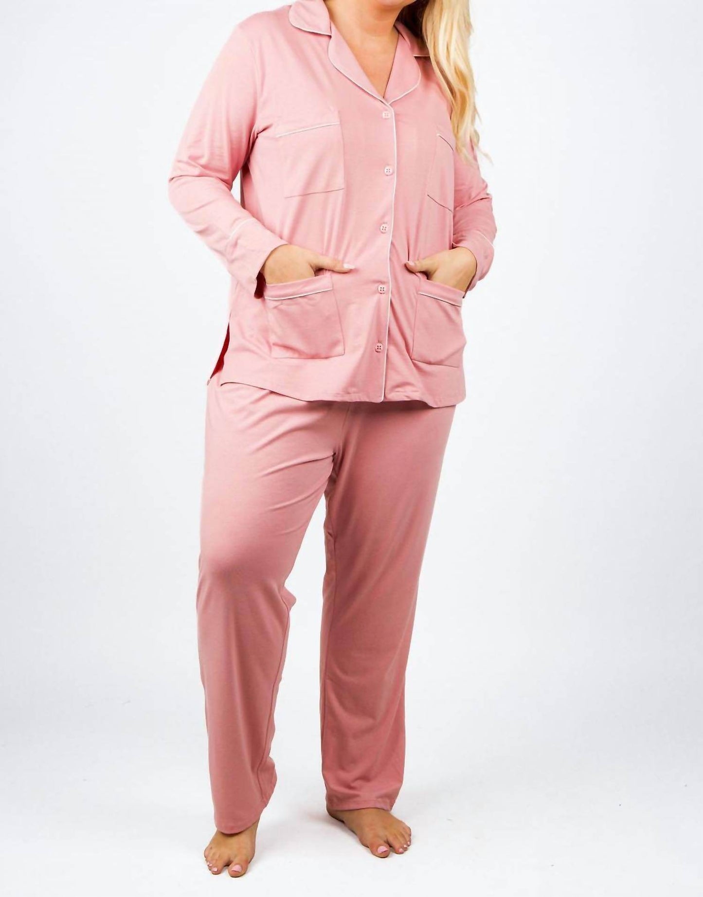 ISAYES - Four Pocket Cotton Pajamas - Plus - Rack Hunt -