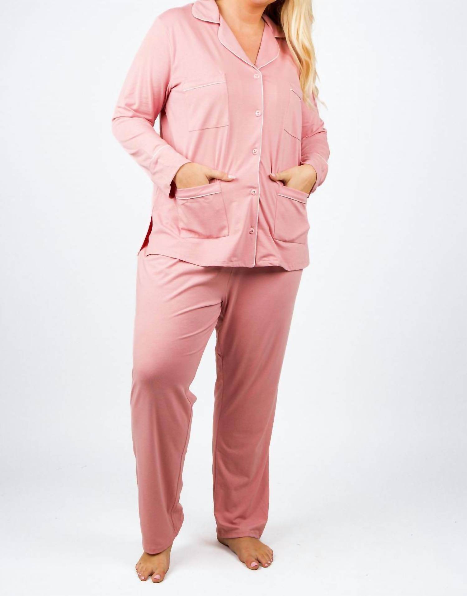 ISAYES - Four Pocket Cotton Pajamas - Plus - Rack Hunt -