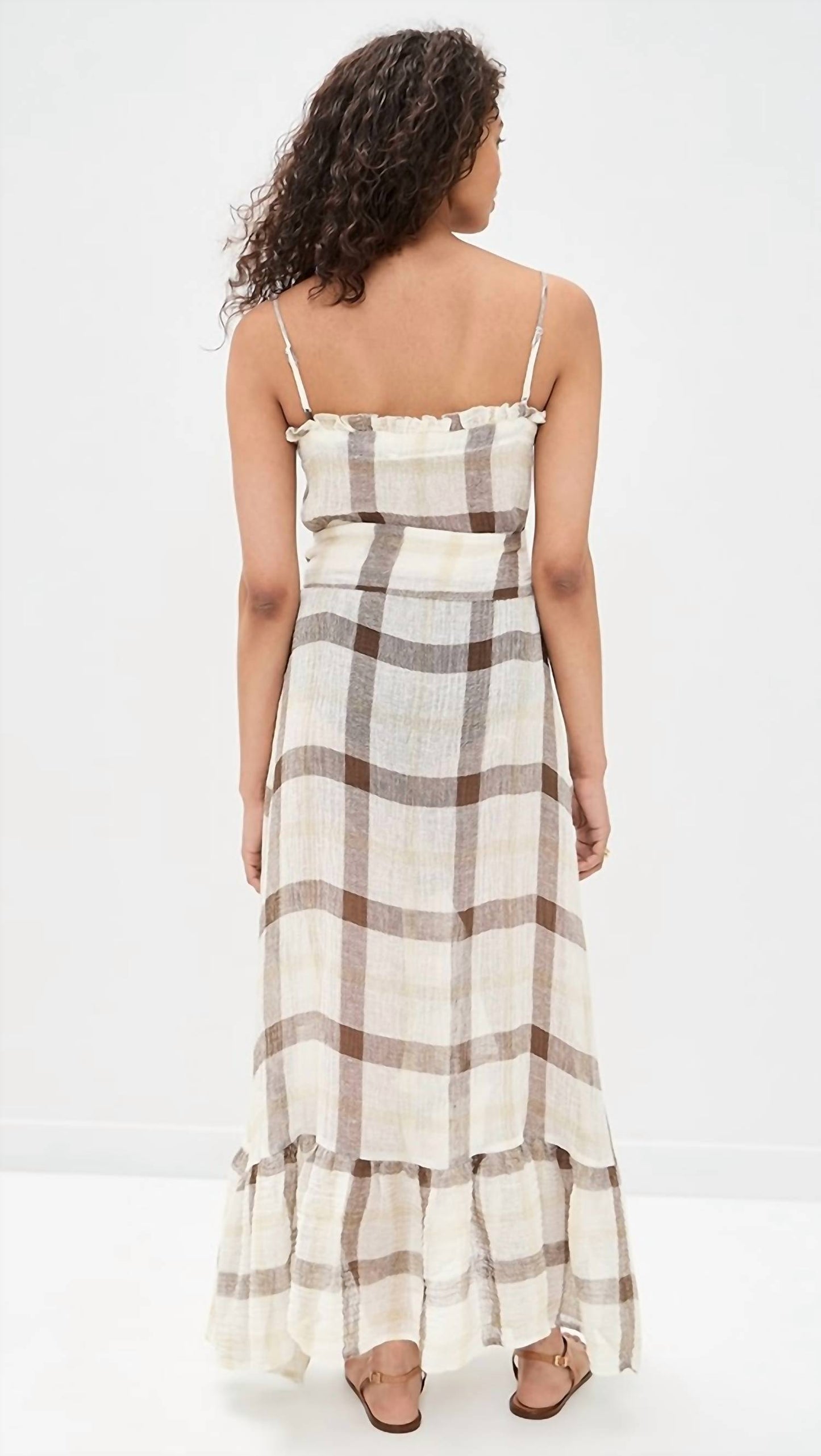 Ruffle Slip Maxi Dress