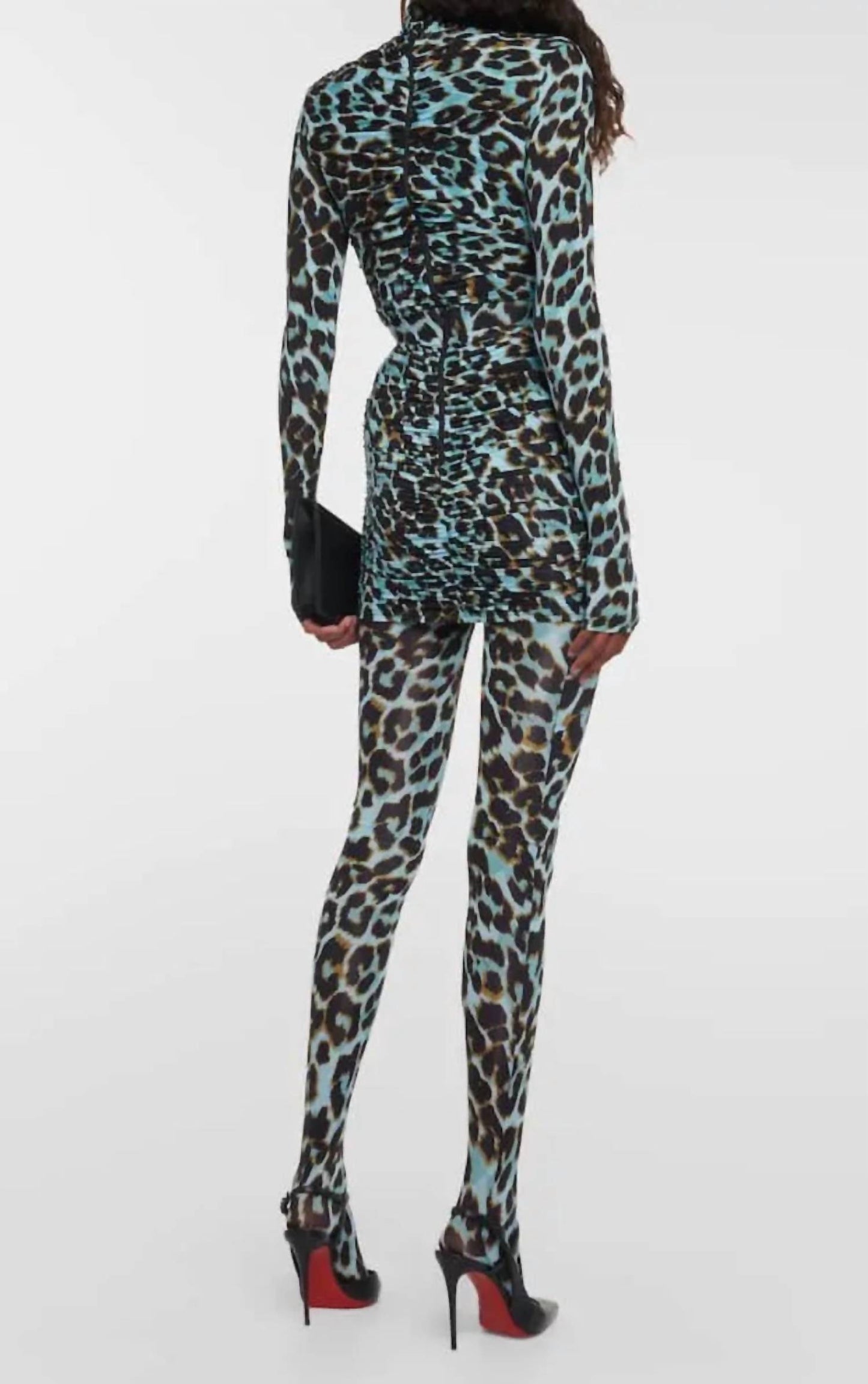 Cadie Leopard Print Tights